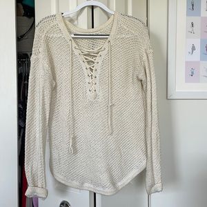 Urban Outfitters tie-up knit sweater.